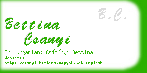 bettina csanyi business card